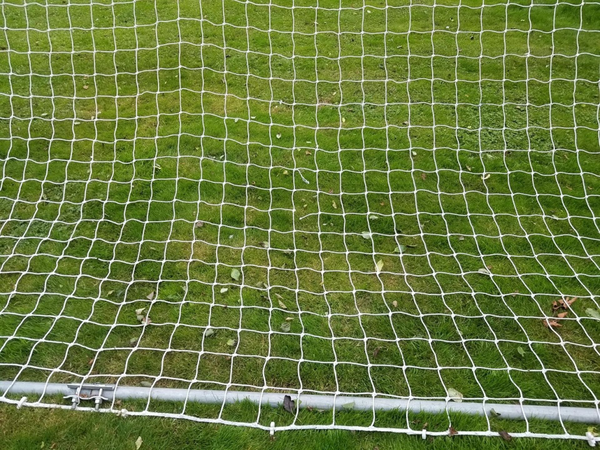 Full size heavy weight football goal 24ft x 8ft with professional net - Image 5 of 8