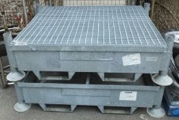 2x Metal Handling Squares - L1440 x D1200 x H440mm