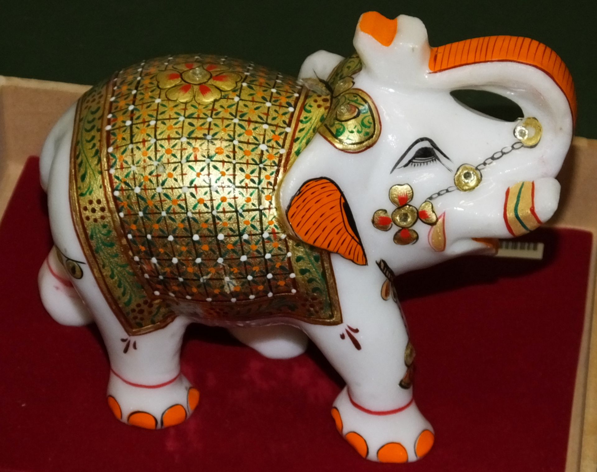 Onyx Decorative Painted Elephant - Image 2 of 3