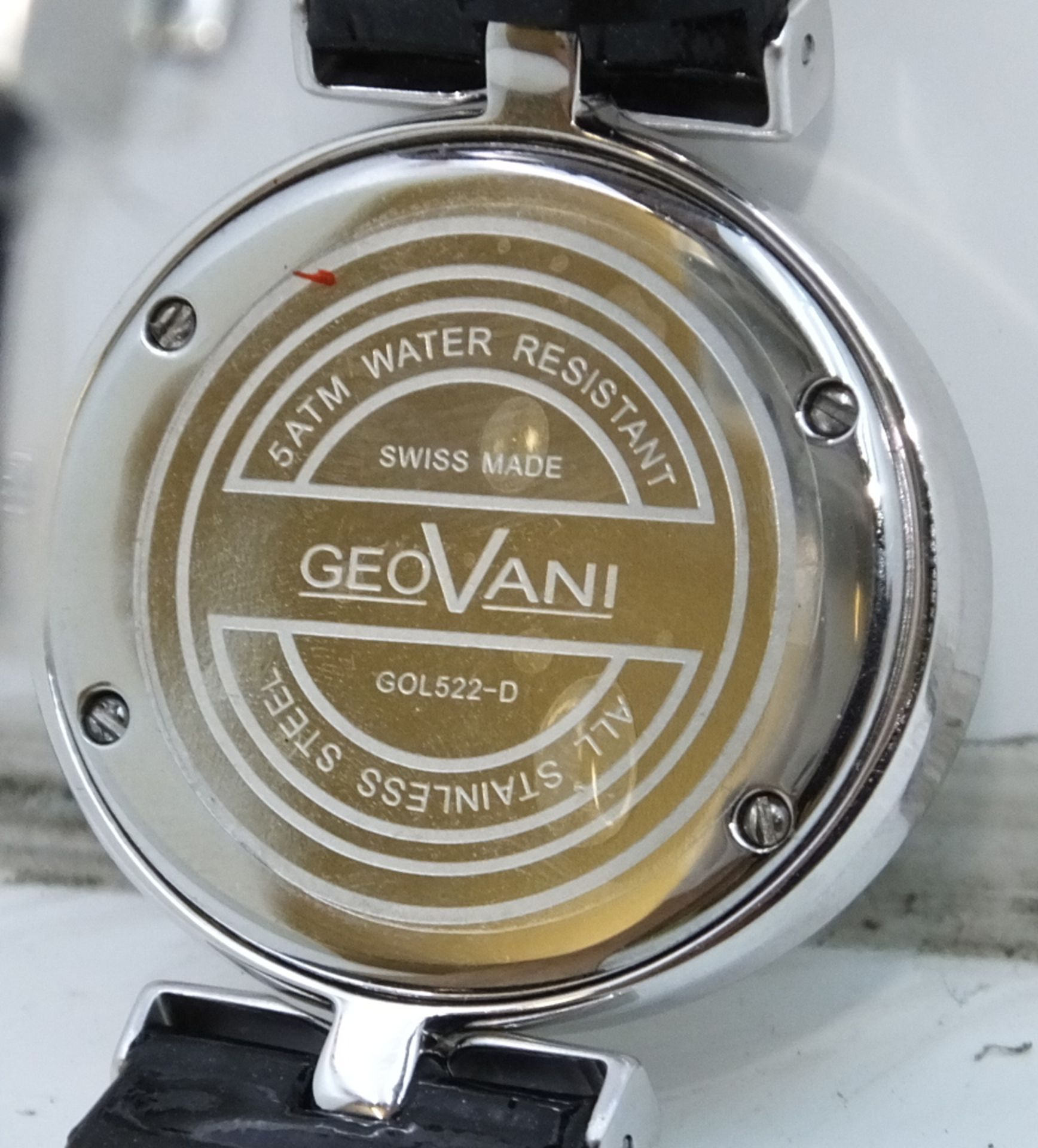 Geovani GOL522-D Stainless Steel Water Resistant (5ATM) Wrist Watch with Leather Strap - Image 3 of 3