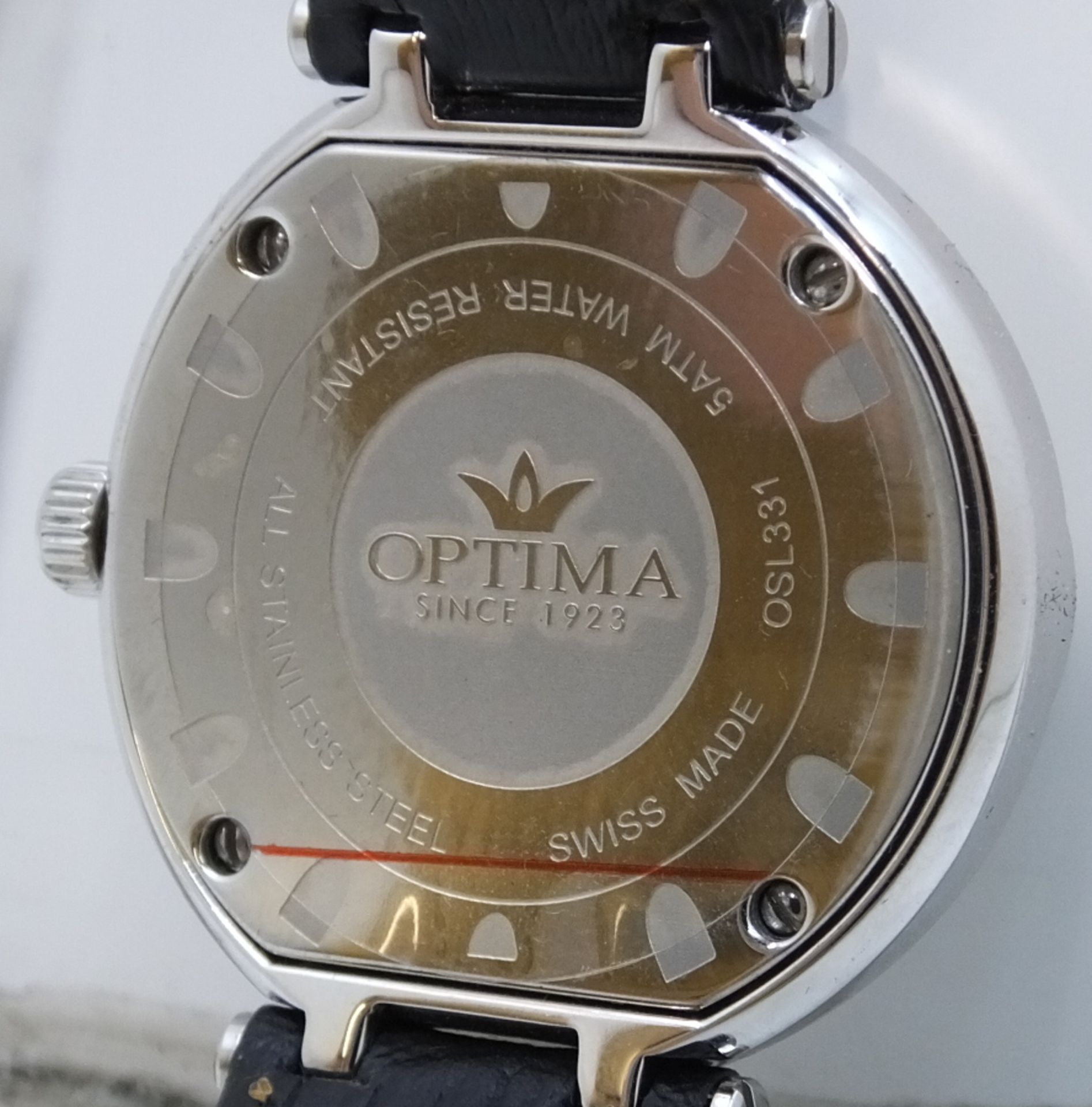 Optima OSL331 Ladies Stainless Steel Watch with Leather Strap - Image 3 of 4