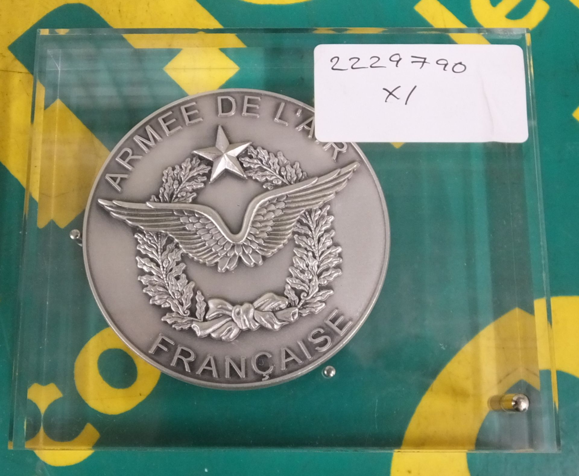 Armee De L'air Francaise Silver Coin Plaque - Image 2 of 2