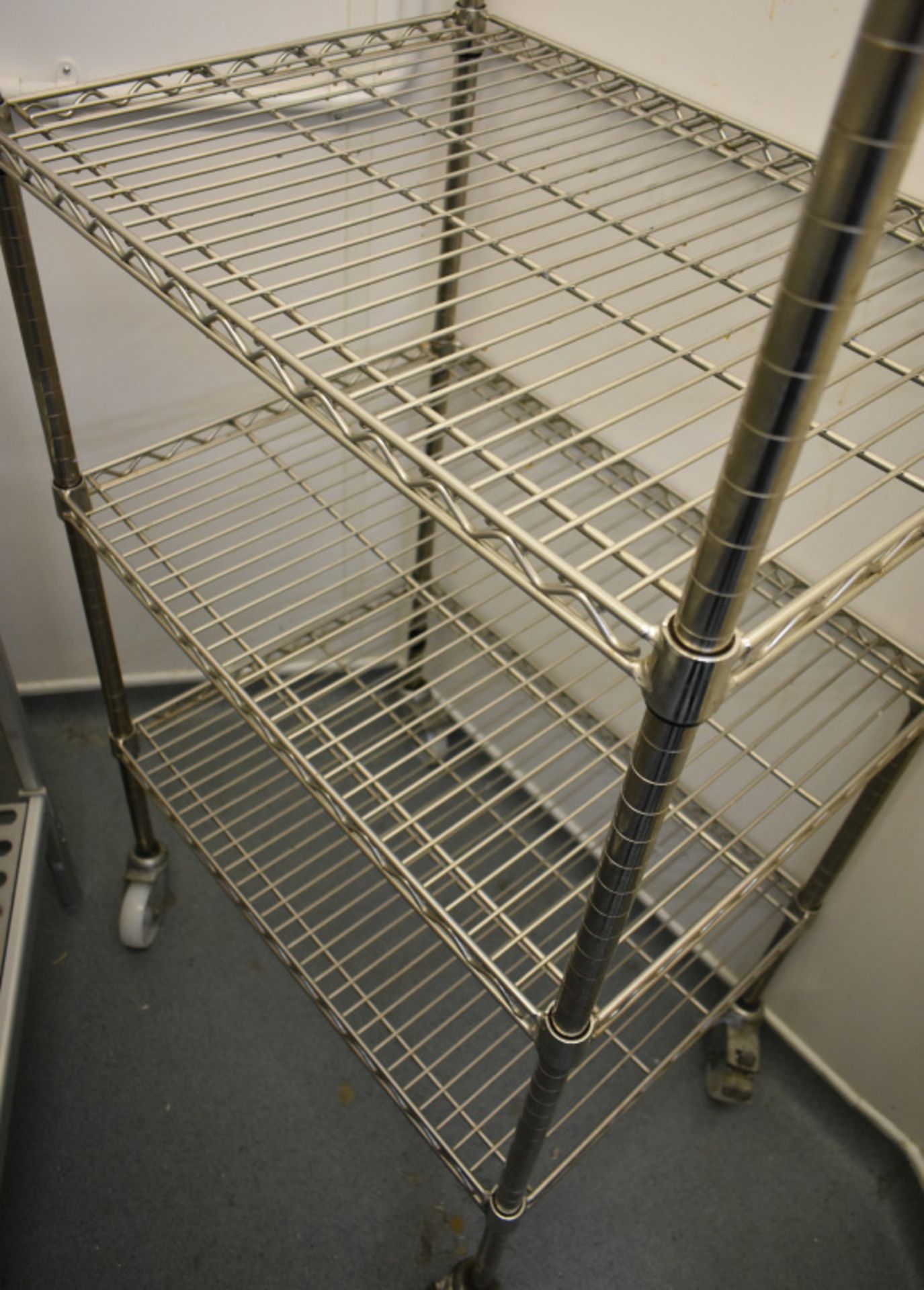 Mobile four tier kitchen racking, L 750mm x W 540mm x H 1600mm - Image 2 of 2