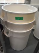 3 x Heavy duty kitchen bins