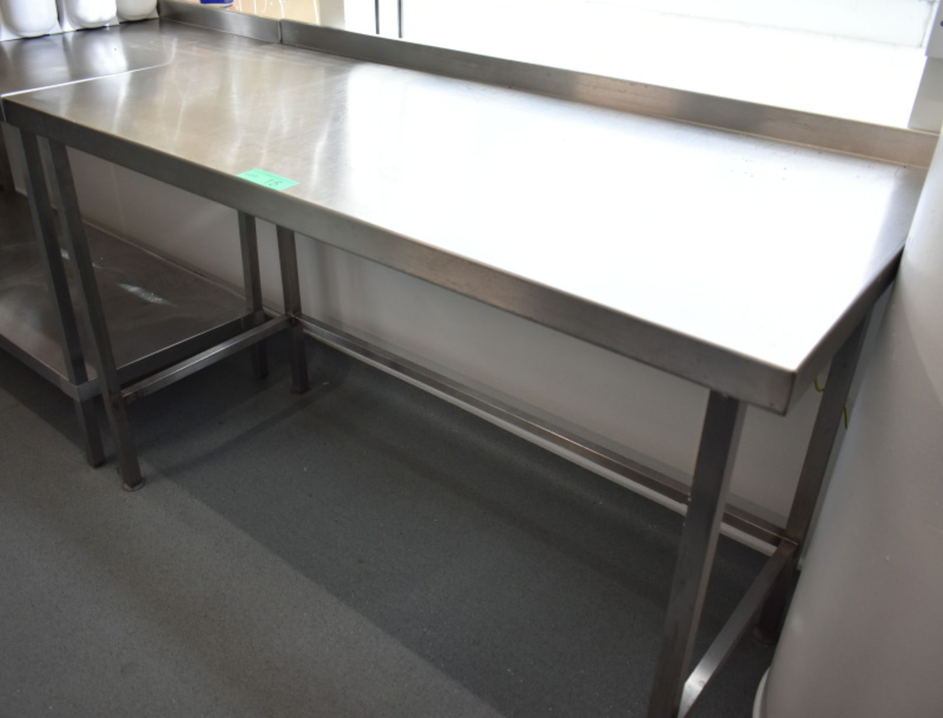 Stainless steel prep table, L 1400mm x W 660mm x H 920mm - Image 2 of 2