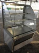 Bradley, three tier glass display food unit, L 750mm x W 900mm x H 1450mm