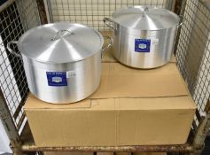 4x Pardini casserole pans - H30cm x W45cm - with lids