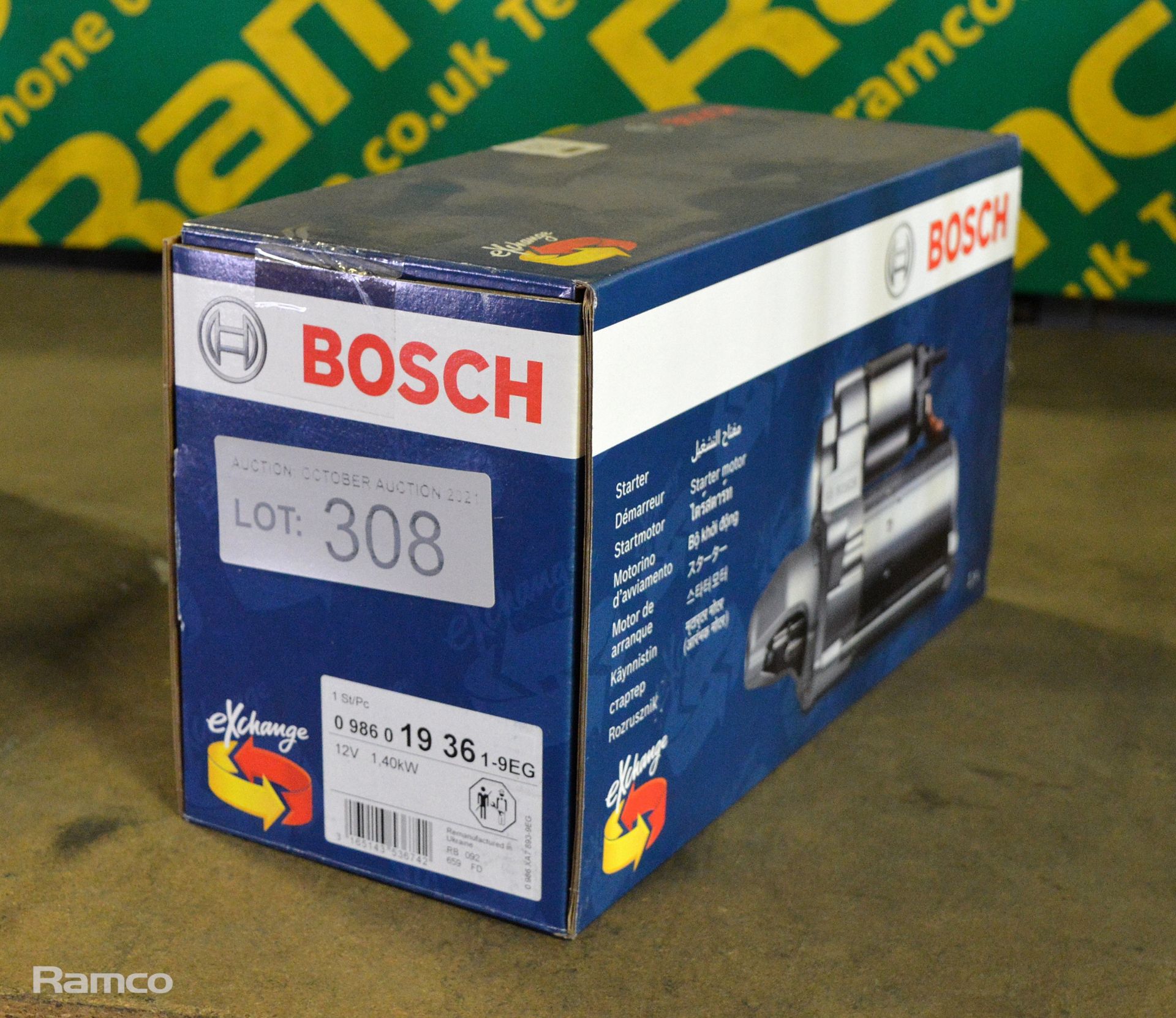 Bosch starter motor - 19 36 - 12V 1.40kW