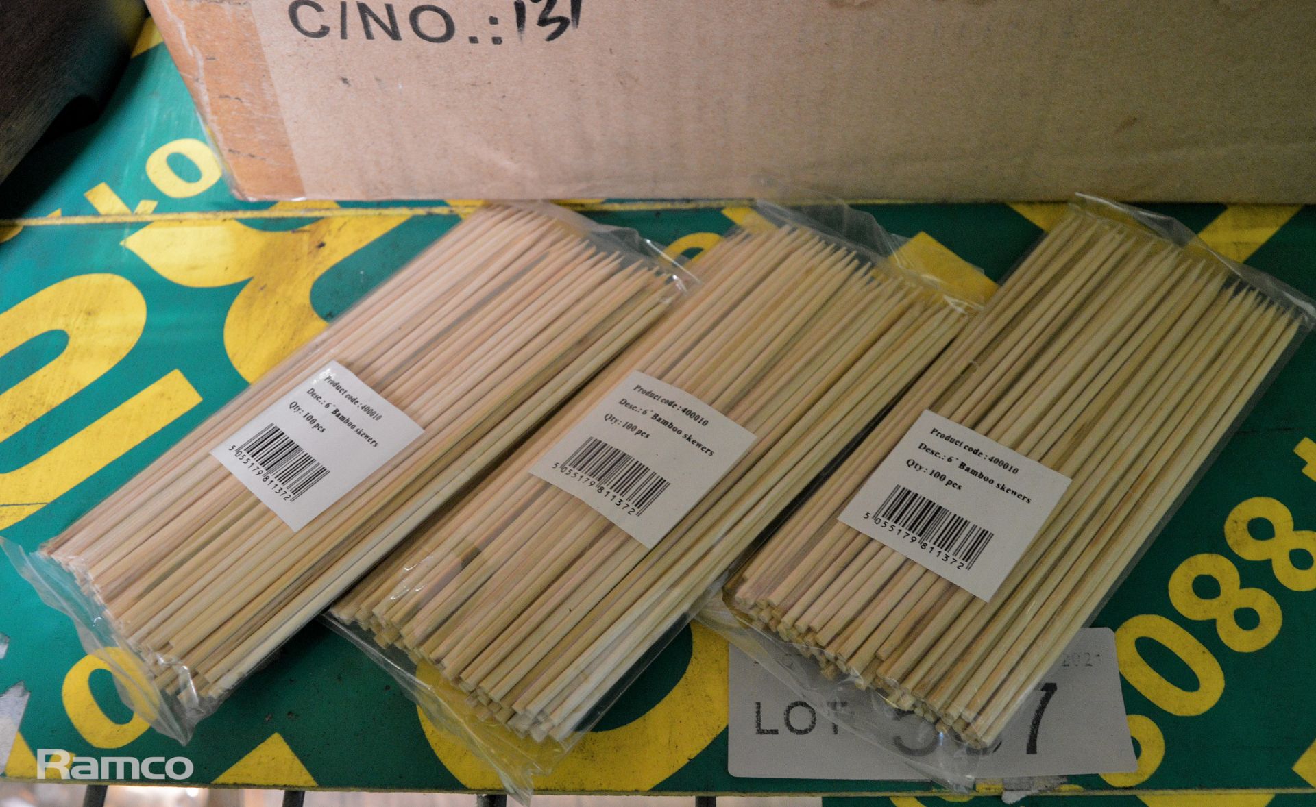 6 Inch Bamboo Skewers - 100 per pack - approx 100 packs - Image 2 of 2