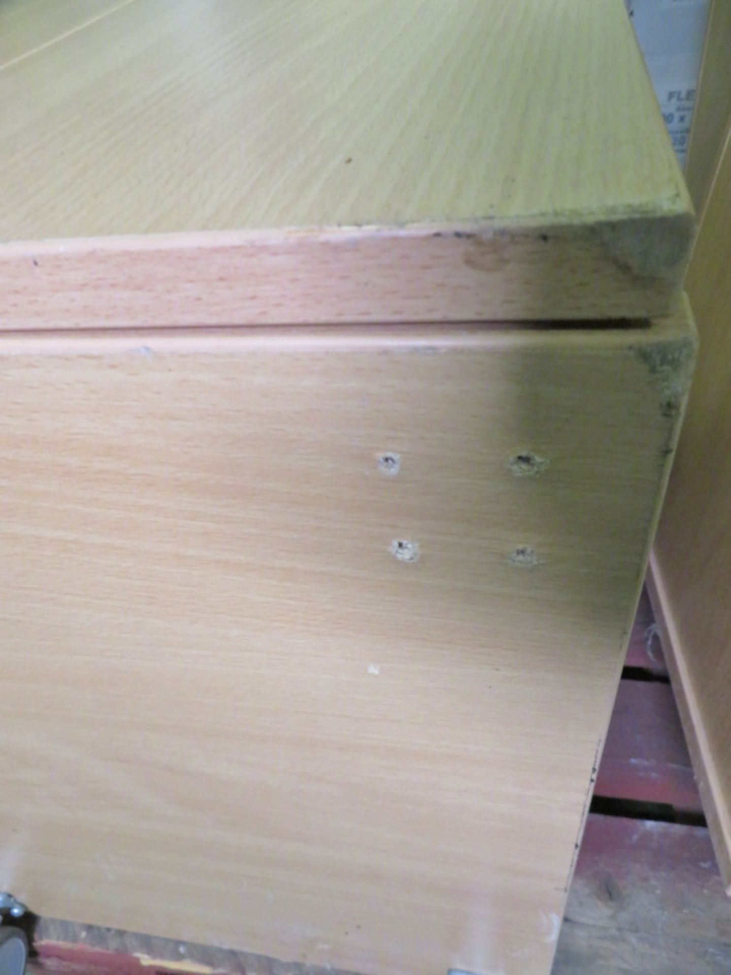 3x Bed Side Cabinets - W 450mm x D 550mm x H 980mm - missing castors - Image 3 of 5