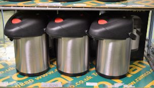 3x Stainless Steel Airpots - 2.5Litre