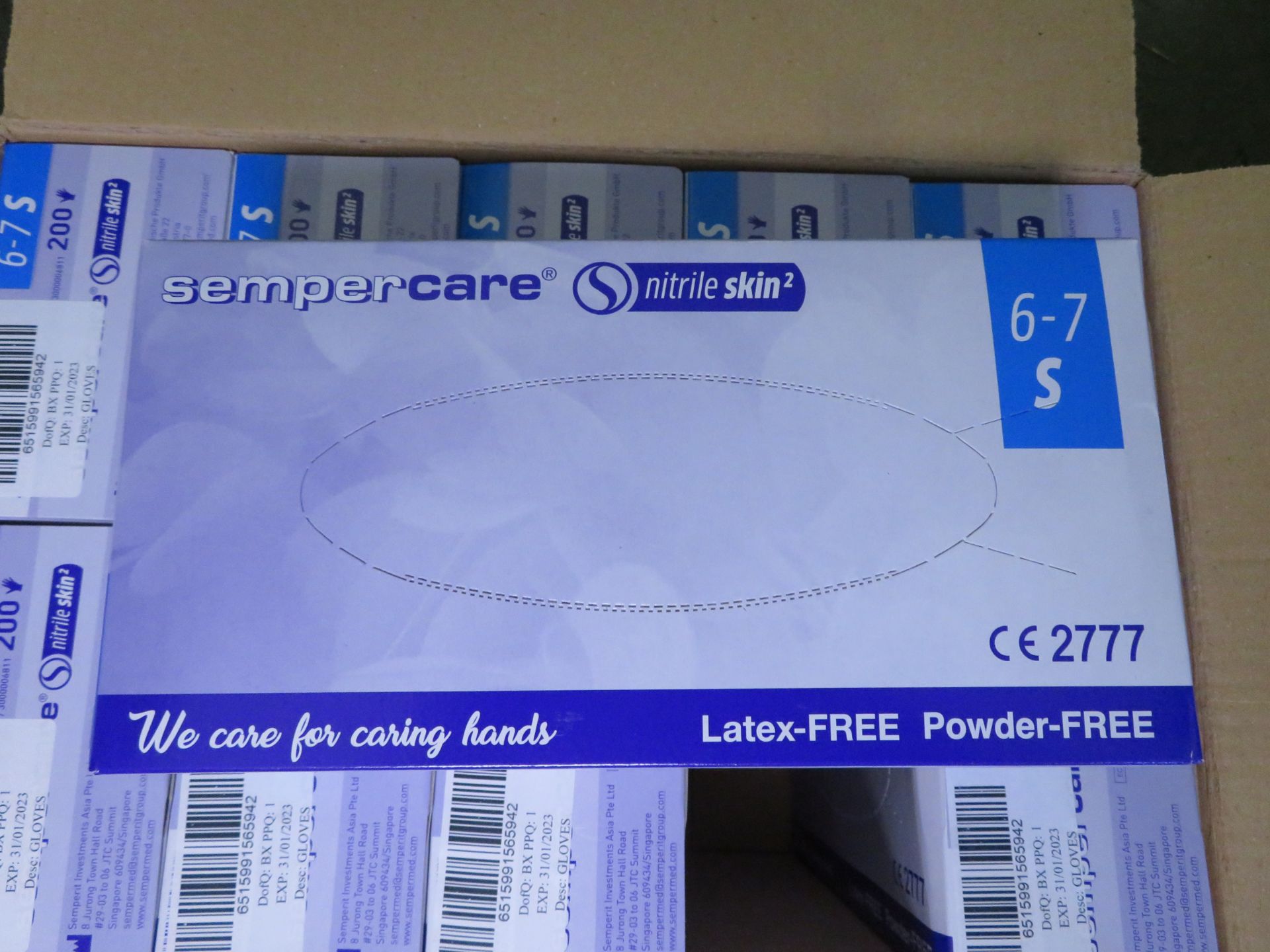 Sempercare Nitrile Skin Examination Gloves S6-7 200 Per Box - 10 boxes - Image 2 of 3