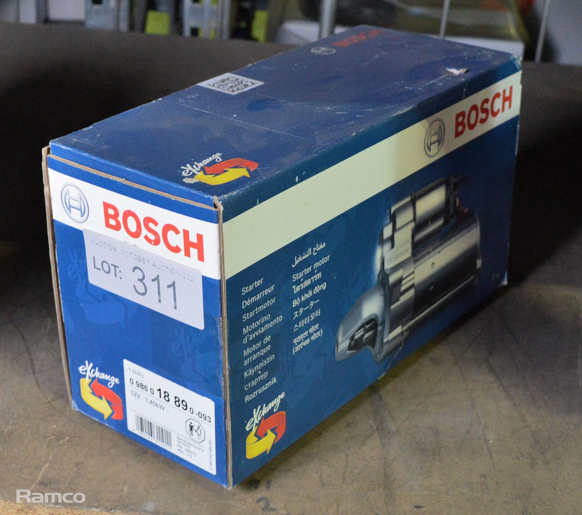 Bosch starter motor - 18 89 - 12V 1.40kW