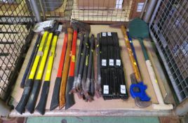 Hand Tools - Axe, Shovel, Rip Bar, Pipe Wrench