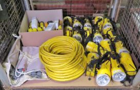 Various Hand Torches & 2x Yellow Water Hoses - 1/2 in x 20M