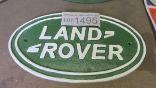 Land Rover cast sign