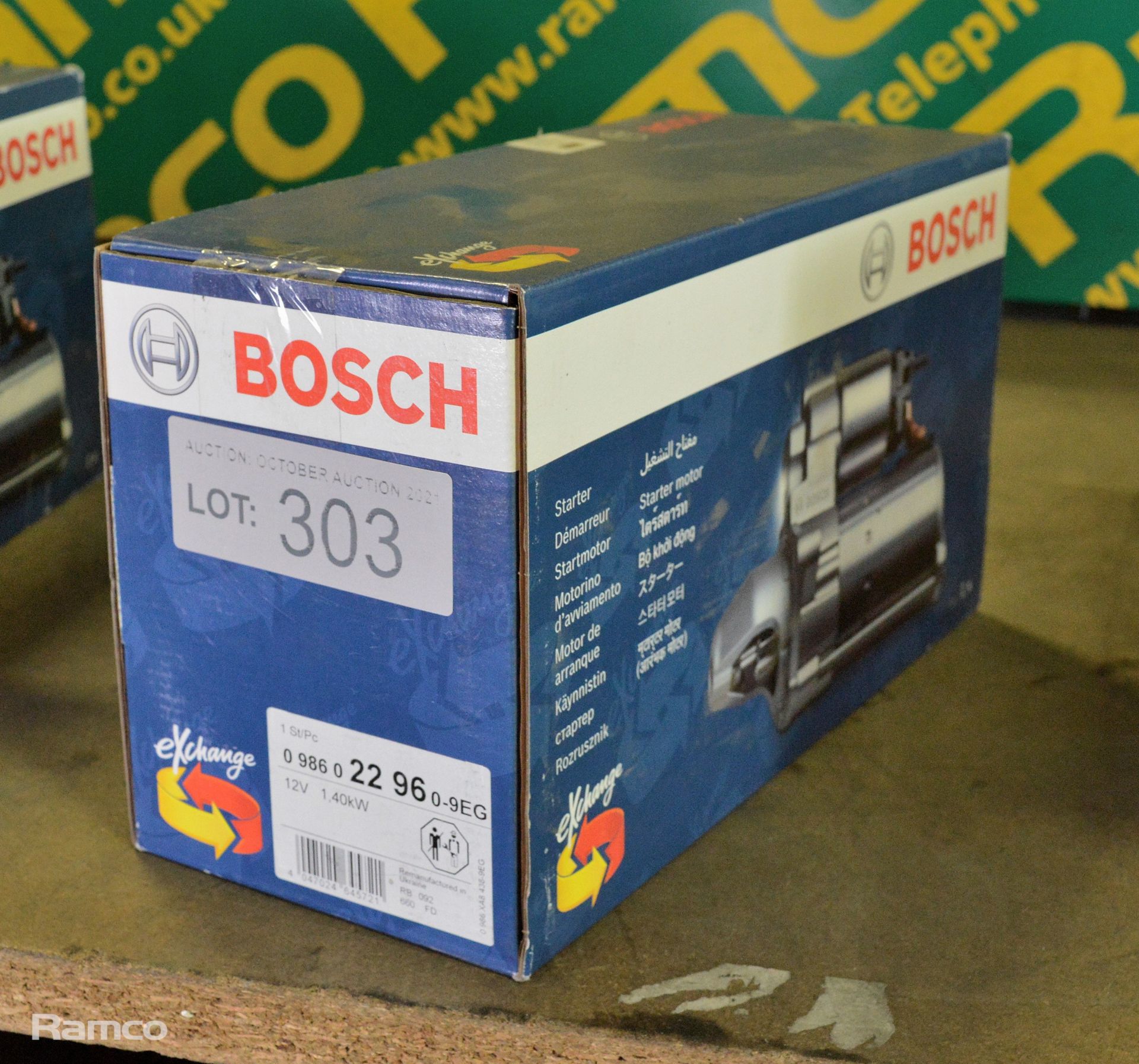 Bosch starter motor - 22 96 - 12V 1.40kW
