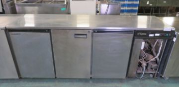 Foster BM3ECOMB 3-Door Refrigerator Unit L2100mm x D580mm x H920mm - (front panel not fitt