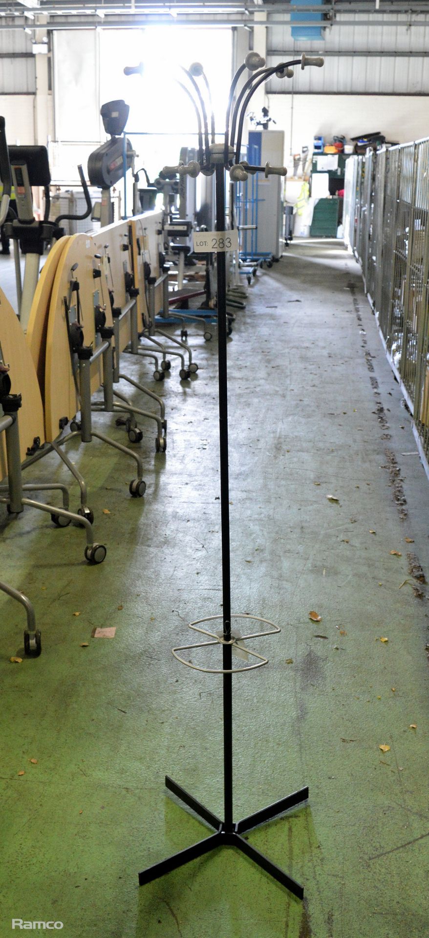 3x Black Metal Coat Stands L 500mm x W 500mm x H 1670mm - Image 2 of 4