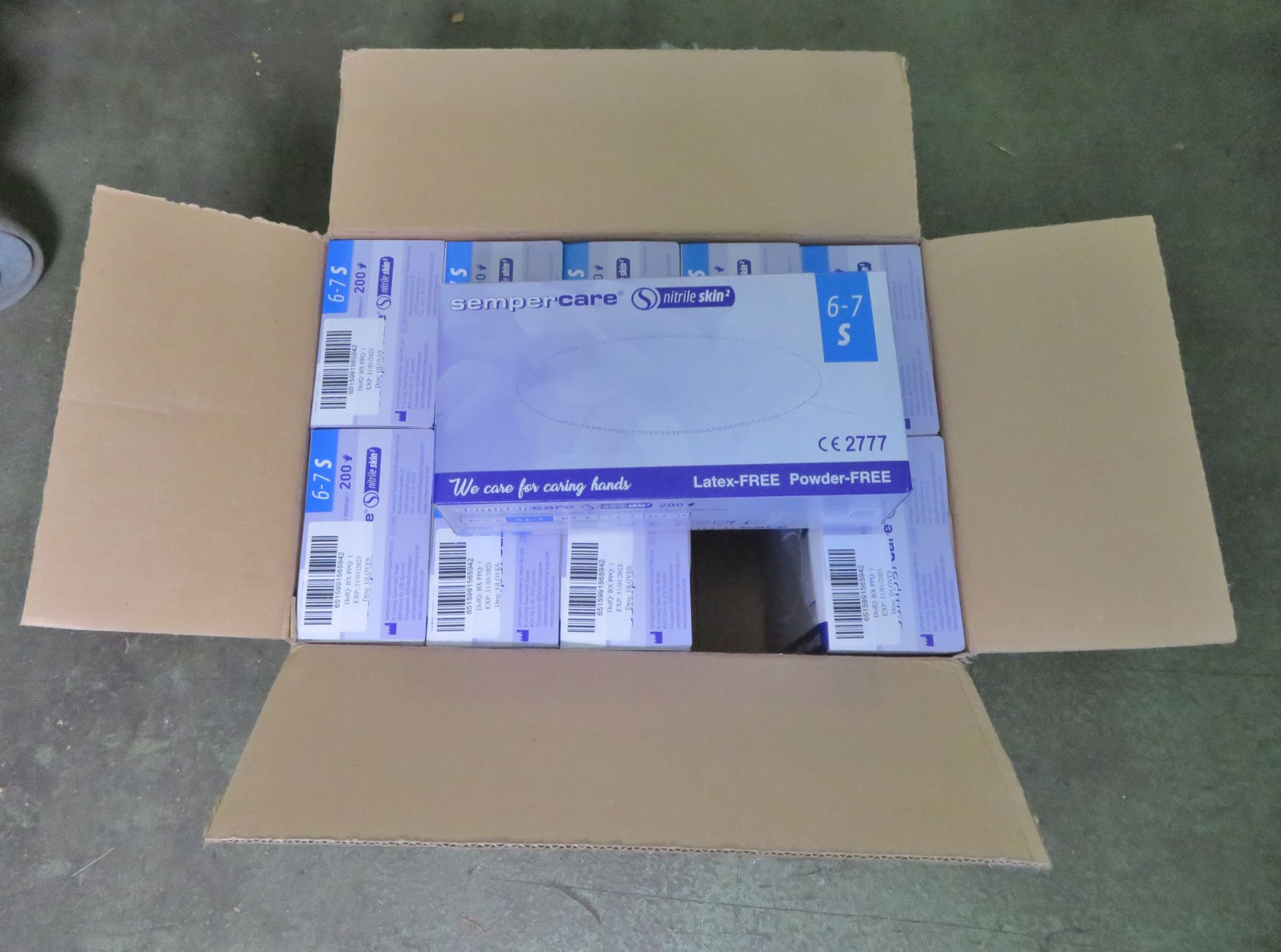 Sempercare Nitrile Skin Examination Gloves S6-7 200 Per Box - 10 boxes