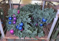 Various Plastic Christmas Trees