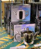 7x Bellux Stainless Steel .35 Litre Teapots