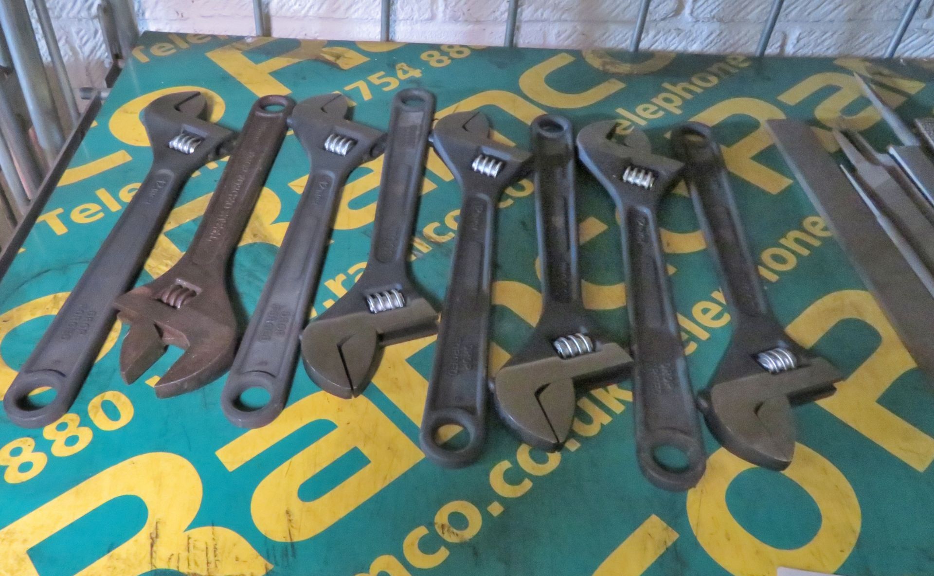 Various Hand Tools - adjustable spanners, files - Image 3 of 3