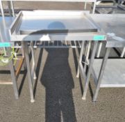 Stainless Steel Table Corner - W850 x D600 x 980mm