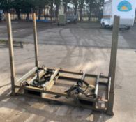 Ex-MOD 6' x 3' Stillages with c/w straps, posts and top