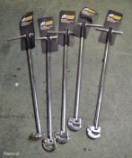 5x RAM Adjustable Basin Wrenches - 15 & 22mm