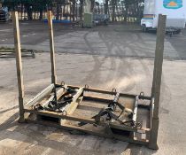 Ex-MOD 6' x 3' Stillages with c/w straps, posts and top