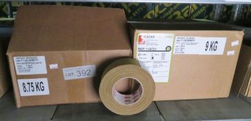 Scapa Cloth Adhesive Tape Buff Tan 15x & 16x boxes- 50M Roll Per Box - 2 boxes