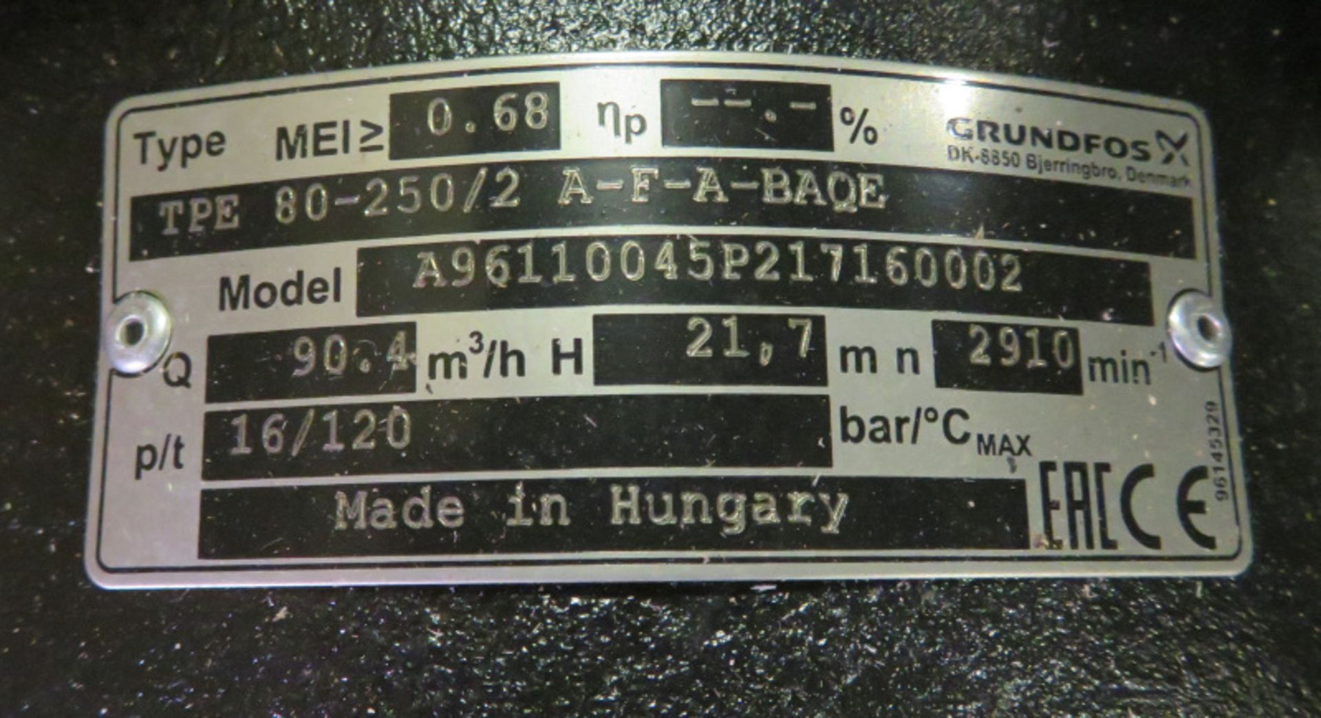 Grundfos MEI-0.68 Heating Pump Unit - Image 3 of 3