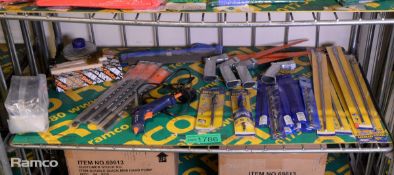 Various Tool Accessories - Drill Bits, Solder gun, Bahco Sandflex Compass Saws