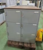 2x 6 Locker Units - L1050 x D475 x H1185mm - combination unknown