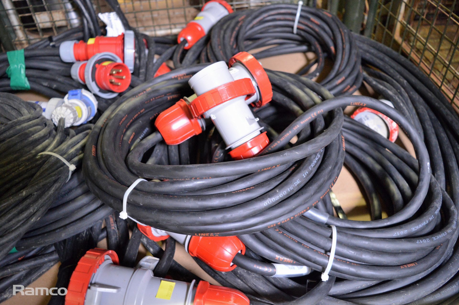 9x Electric Power Extension Cable With 32A 3Ph Couplings, 2x Electric Power Extension Cabl - Image 3 of 6