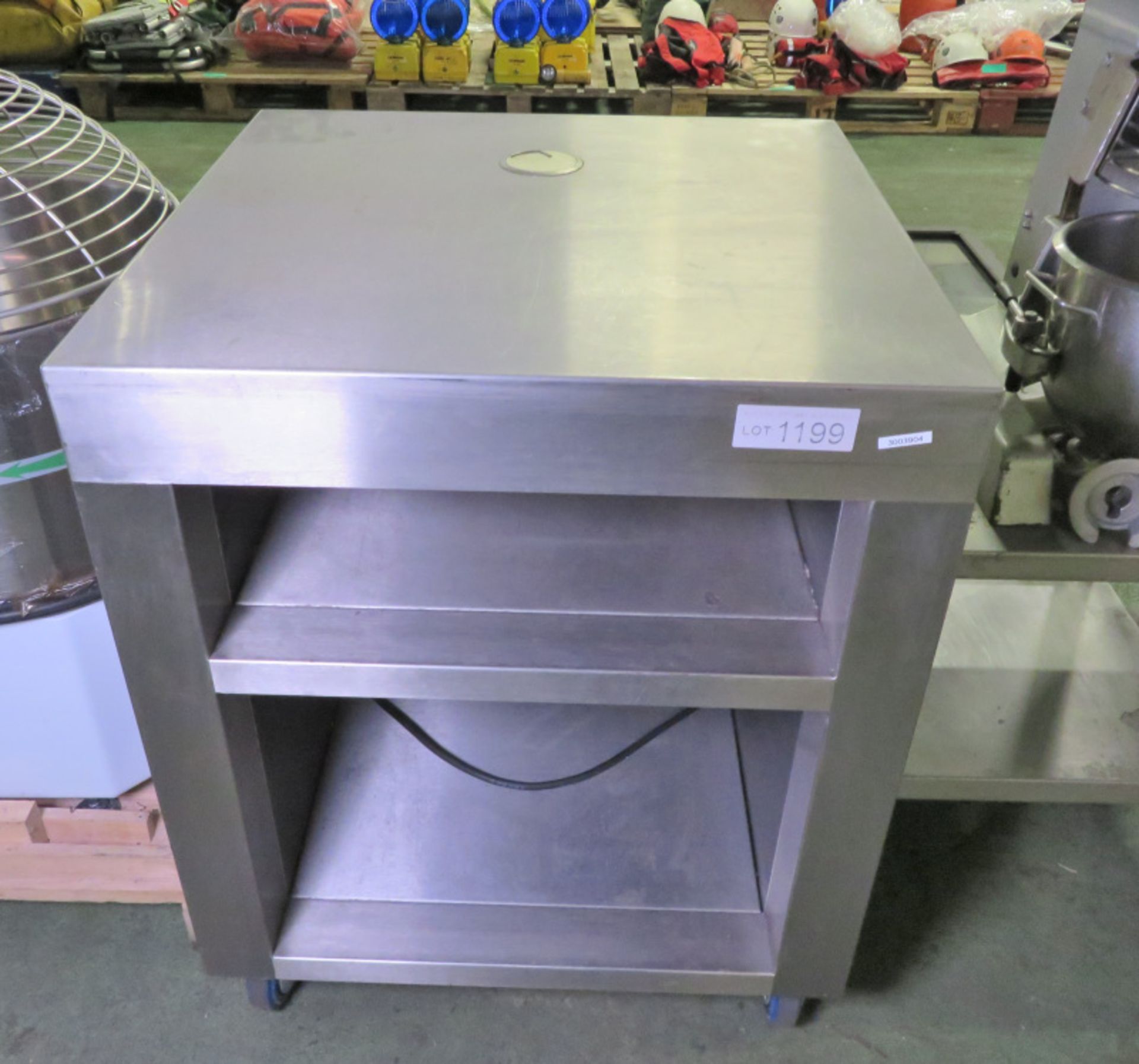 Stainless Steel Mobile Counter L 700mm x W 700mm x H 900mm