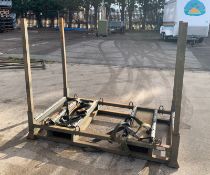 Ex-MOD 6' x 3' Stillages with c/w straps, posts and top