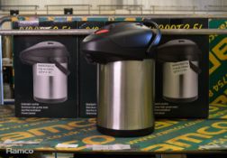 3x Stainless Steel Airpots - 2.5Litre