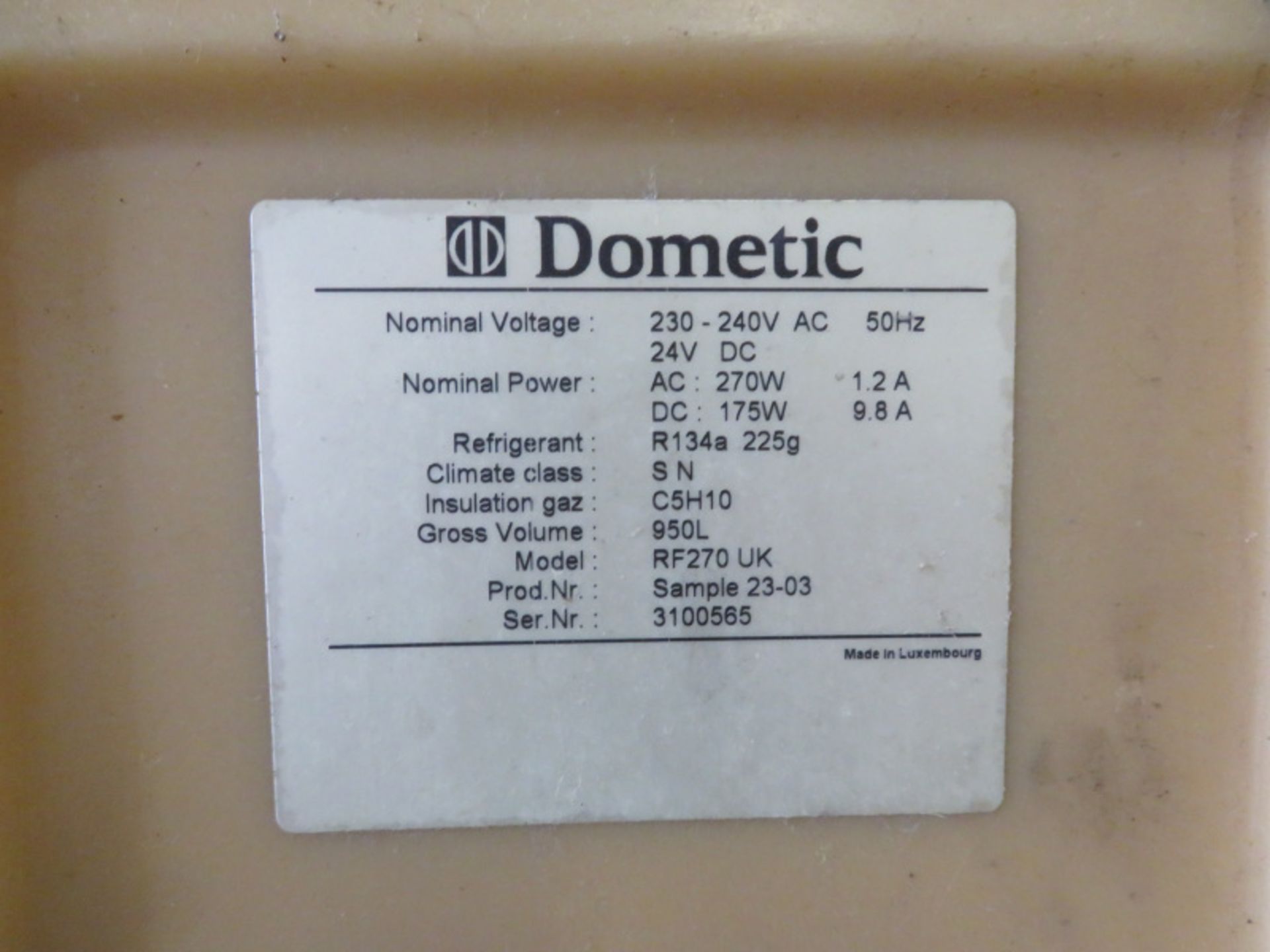 Dometic RF270-UK Tan Field Fridge 230-240V - Image 3 of 6