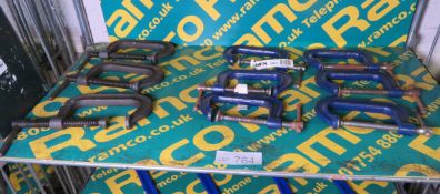 9x Various Sized C-Clamps