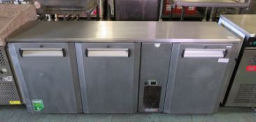Gamko E2/222MUCS Stainless Steel 3-Door Refrigerator L 1980mm x W 530mm x H 860mm