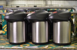 3x Stainless Steel Airpots - 2.5Litre