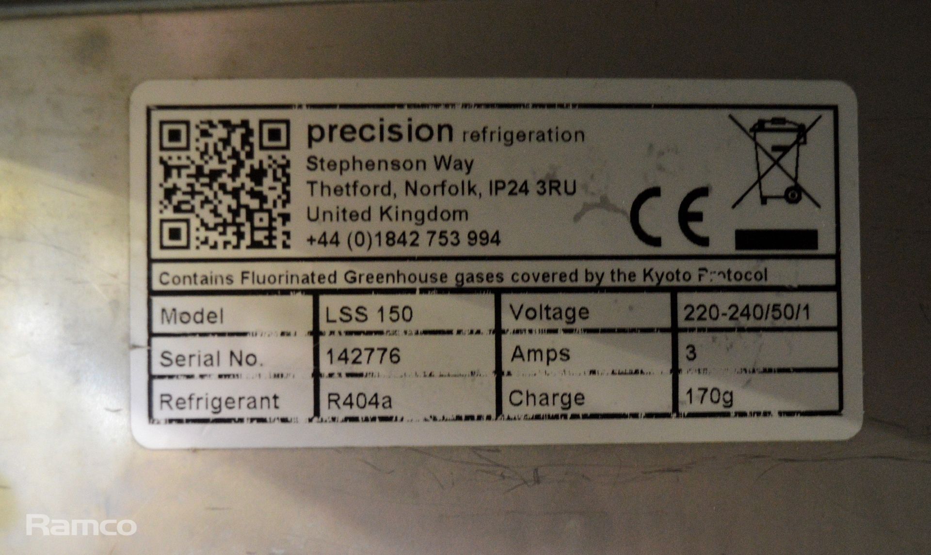 Precision LSS 150 undercounter freezer - L450 x W750 x H850mm - Image 3 of 4