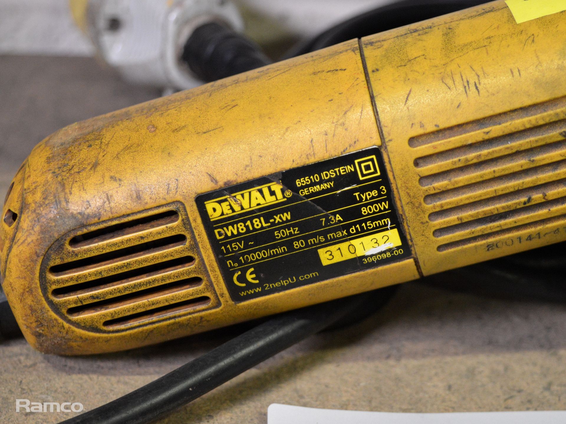 DeWalt DW818L-XW Angle Grinder 110v - Image 2 of 2