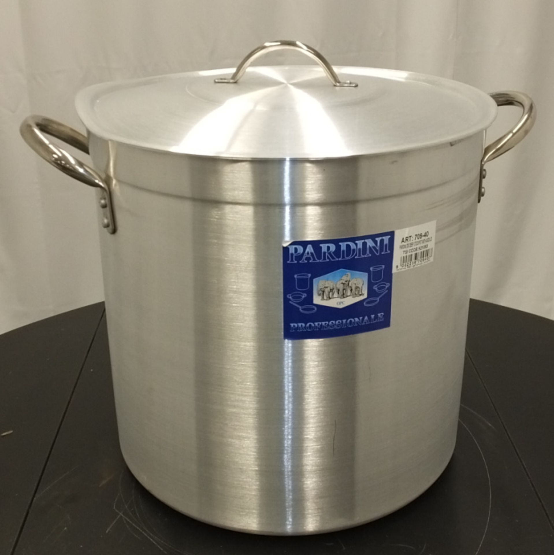 Pardini large cooking stock pots - 700mm deep x 40cm - bent lid - Image 2 of 2