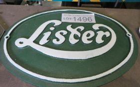 Lister cast sign