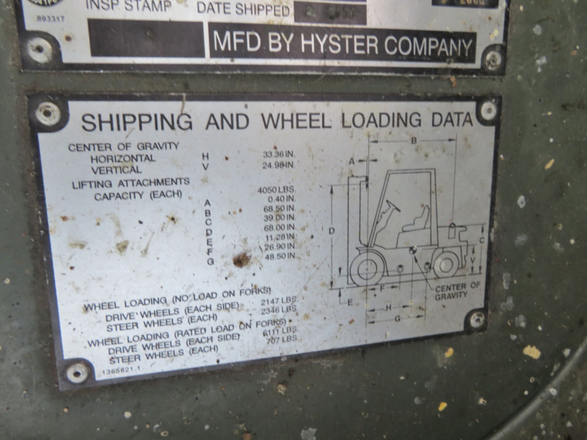 Hyster 60XM forklift - 445.30 hours run - Capacity 6000lbs at 24 inch LC - serial H1776209 - Image 14 of 16