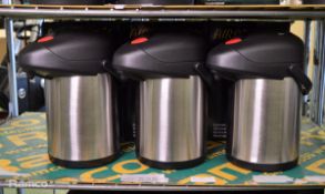 3x Stainless Steel Airpots - 2.5Litre