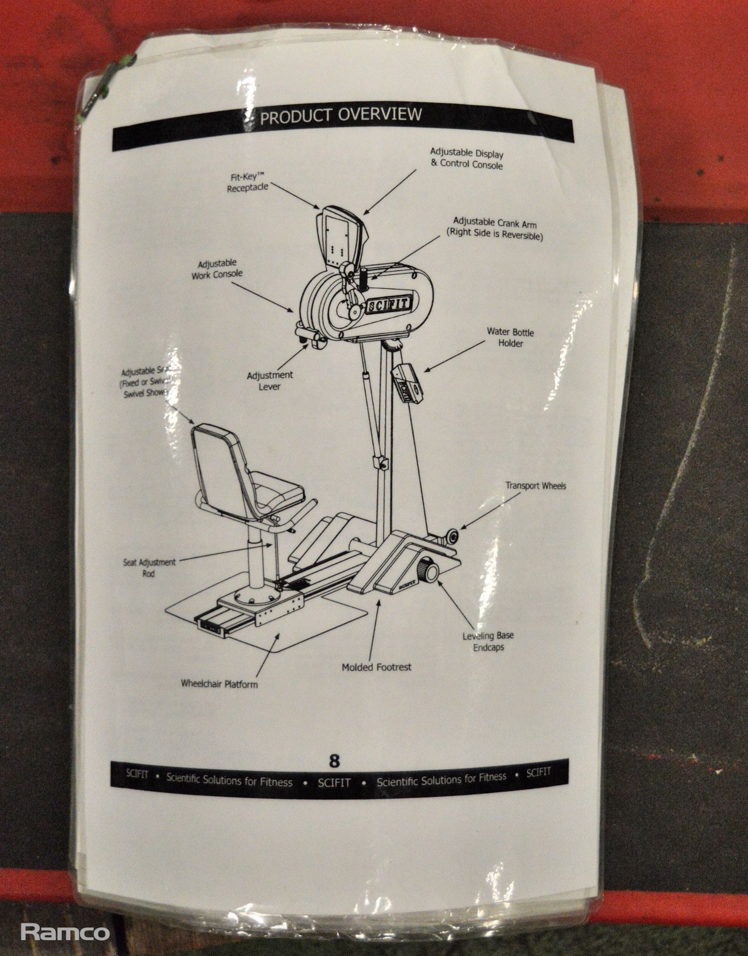 Sci-Fit Upper Body Bike W 590mm x D 1550mm x H 1940mm - Image 8 of 8